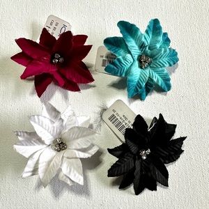 Flower hair clips
